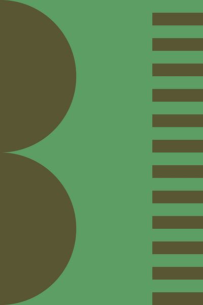 Kollektion mit kräftigen Farben und Streifen. Olive und Grün Nr. 8 von Dina Dankers