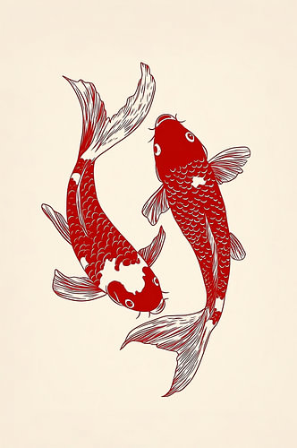 Crimson Koi Circle III