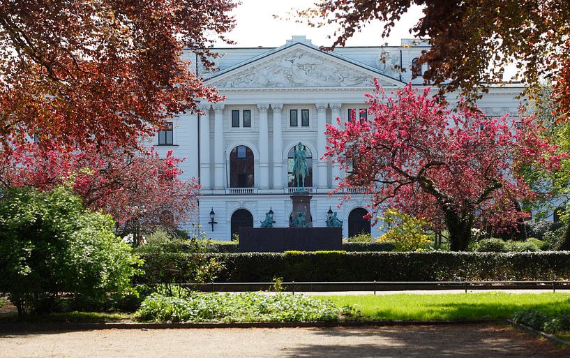 Altonaer Rathaus von 1898, Nordseite, Sitz Bezirksamt Hamburg-Altona, Bezirksversammlung,  Park vor  von Torsten Krüger