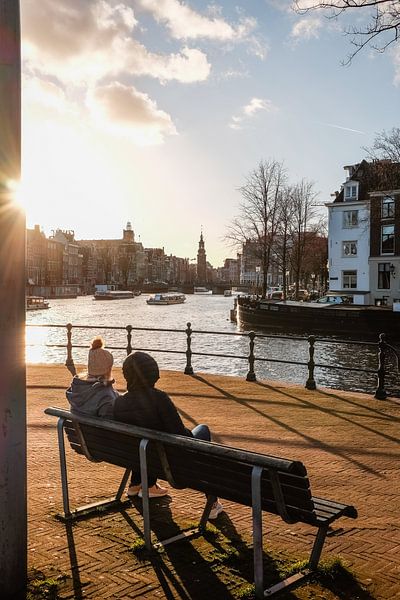 Zonsondergang in Amsterdam van zeilstrafotografie.nl