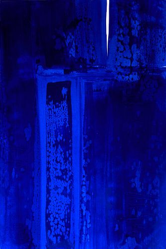 Deep Blue Abstract Texture – Modern Monochrome Wall Art by Ela Szczepaniak