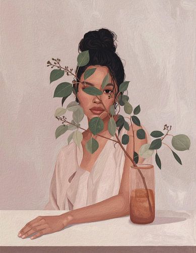 the Girl, the Vase, the Flower