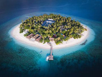 Île tropicale aux Maldives
