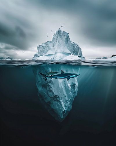 Arctic sea, frozen waves