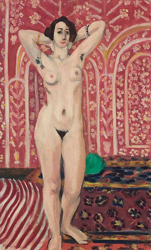Henri Matisse - Nude on red background