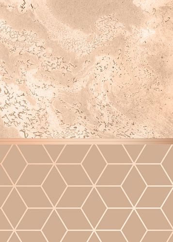 MARBLE HAZELNUT ROSEGOLD & HEXAGONAL no3