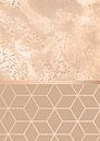 MARBLE HAZELNUT ROSEGOLD & HEXAGONAL no3 van Pia Schneider thumbnail