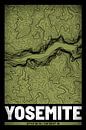 Yosemite Valley | Landkarte Topografie (Grunge) von ViaMapia Miniaturansicht