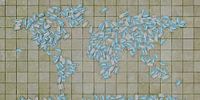 Bouchons de la carte du monde par Frans Blok Aperçu