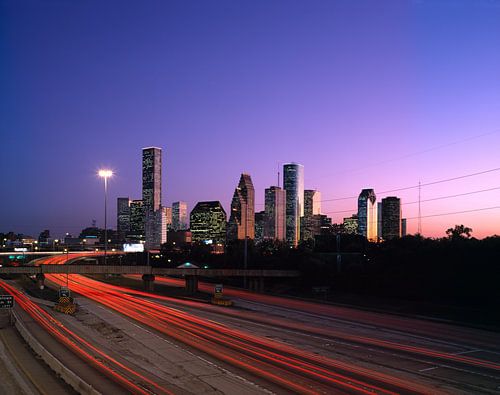Skyline of Houston in the Morning - 1980s