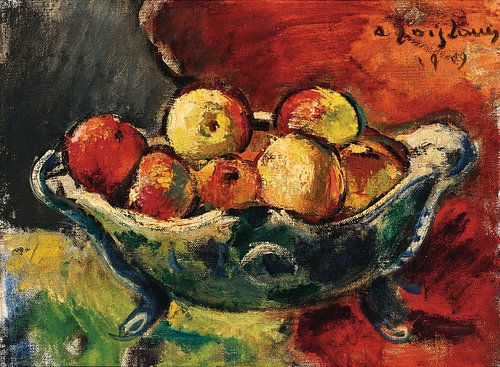 Anton Faistauer, zilveren schaal met appels, 1919