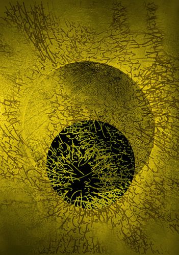 Cirkel en textuur Goudgeel
