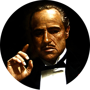 Schilderij Godfather Schilderij | Marlon Brando schilderij van Kunst Kriebels