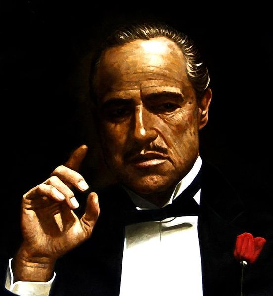 Schilderij Godfather Schilderij | Marlon Brando schilderij van Kunst Company