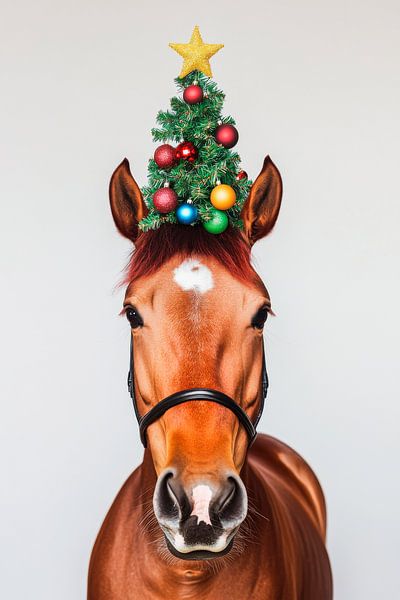 Christmas pony by Poster Art Shop