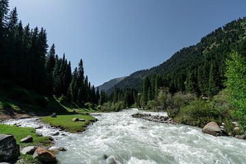 River near Karakol by Mickéle Godderis