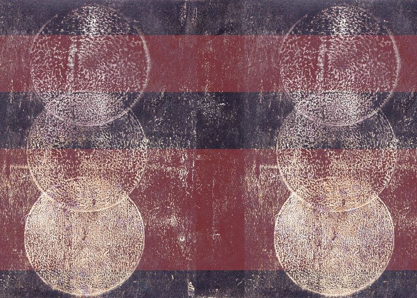 Moderne abstrakte Kunst. Formen in warmem Braun und warmem Dunkelgrau. von Dina Dankers