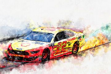 Joey Logano on Fire by Theodor Decker