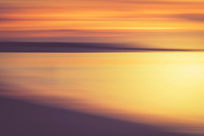 Soleil du soir sur la côte de Zélande par Truus Nijland