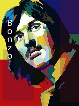 John Bonham "Bonzo" Pop Art Poster WPAP van Fariza Abdurrazaq