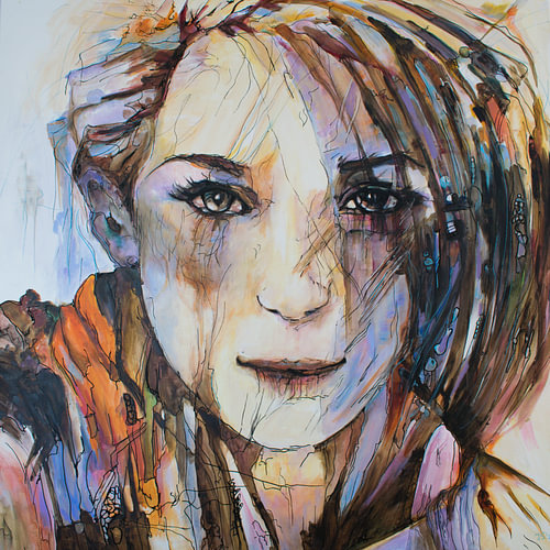 portret  , gezicht vrouw