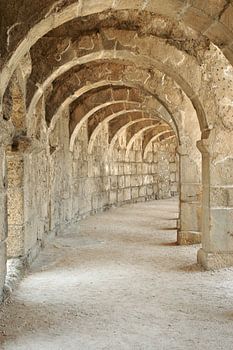 Columns gallery in old theater