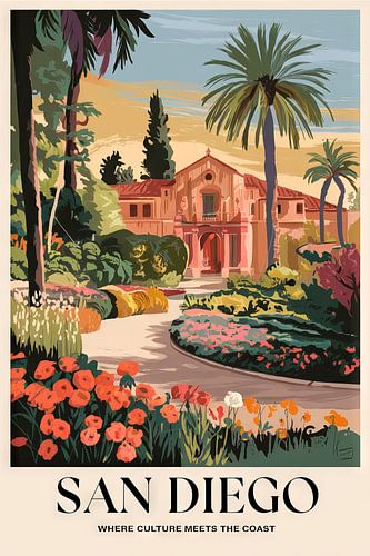 San Diego by Poster Art Shop