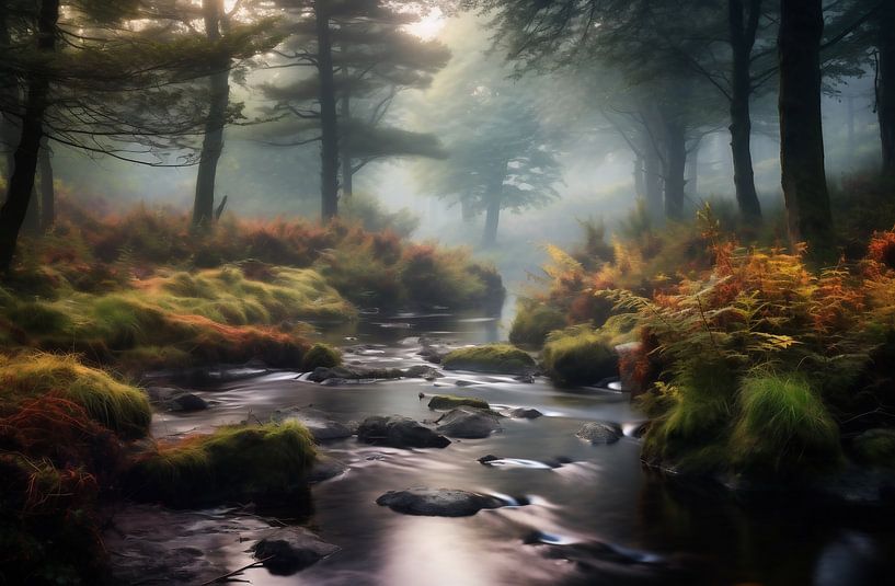Lunchtijd in het bos van fernlichtsicht
