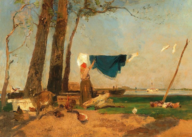 A Washerwoman on the Danube Bank by Antonije Lazovic