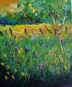 Pink wild flowers von pol ledent