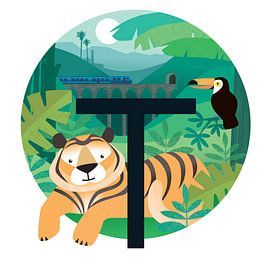 T: Tiger in the tropics by Hannah Barrow
