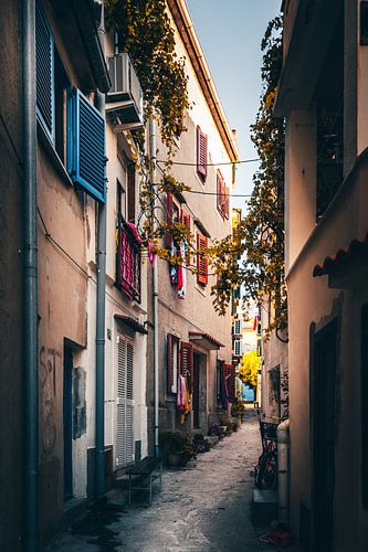 Een straat in de oude stad Baska op het eiland Krk