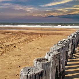 Les brise-lames, les sentinelles de la plage sur Jolanda de Jong-Jansen