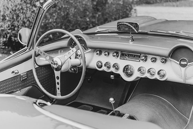 Chevrolet Corvette C1 classic sports car dashboard by Sjoerd van der Wal Photography