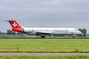Niederländische Luftfahrtgeschichte: Helvetic Fokker 100.