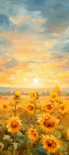 Sunflower Painting | Golden Hour