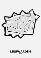 Stadskaart Leeuwarden 1760