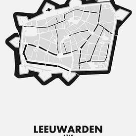 City map of Leeuwarden 1760 by STADSKAART