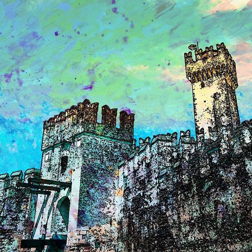 Kasteel in Sirmione in Italië