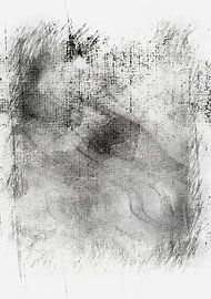 Gray Wabi Sabi abstraction by Mad Dog Art