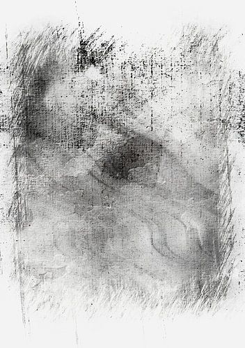 Grijze Wabi Sabi abstractie