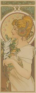 La Plume (1899) d'Alphonse Mucha
