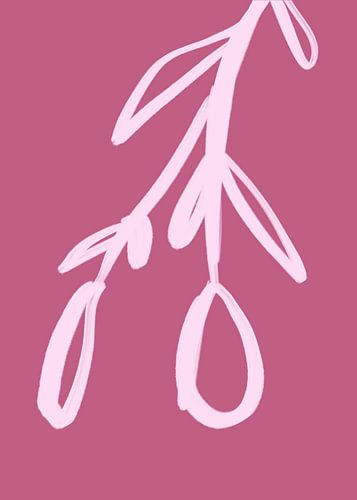 Minimalistische Illustration in Rosa