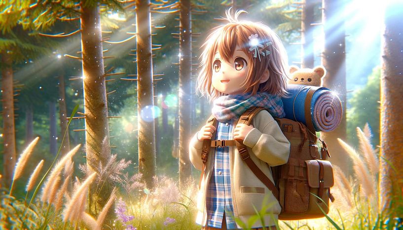 Waldabenteuer im Anime-Stil von artefacti