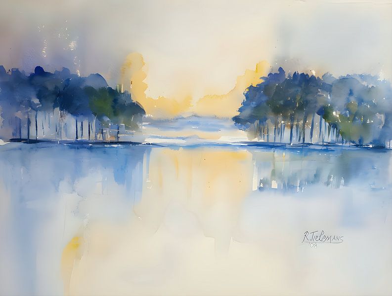 Zonsondergang van Rita Tielemans Kunst