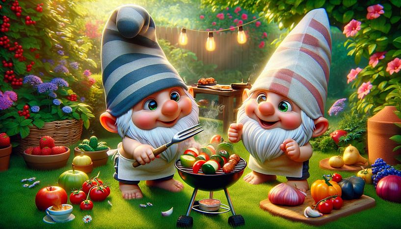 Zwergen-Barbecue an einem Sommertag von artefacti