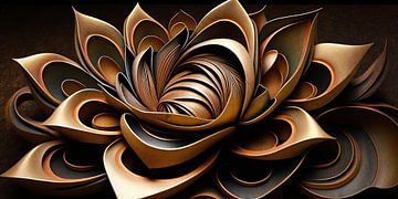 Lotus Flower Abstract V by Jacky