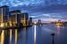 Berlijn Osthafen - Panorama in het blauwe uur van Frank Herrmann