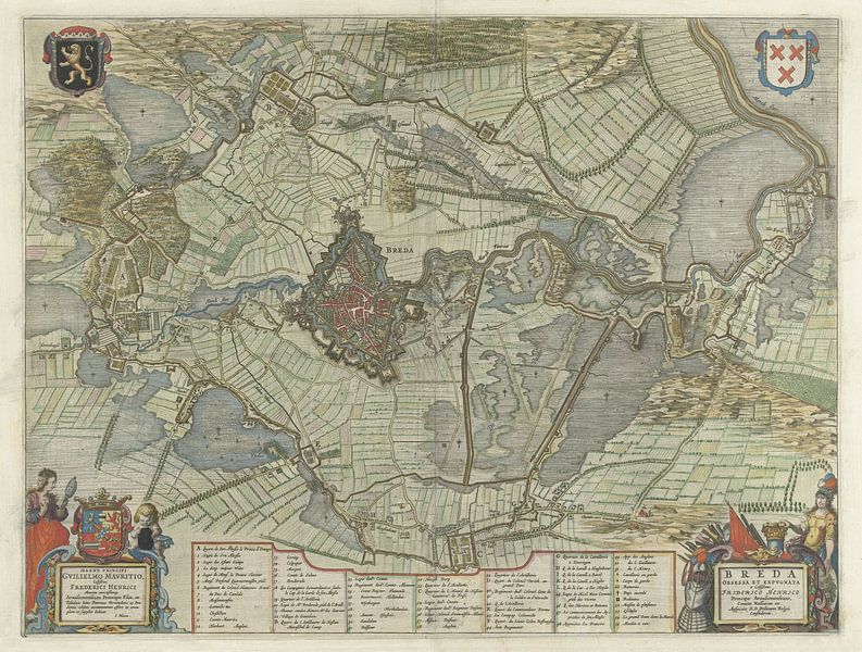 Verovering van Breda en de uittocht van het Spaanse garnizoen, 1637 van Rebel Ontwerp