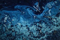 Blue water abstract.